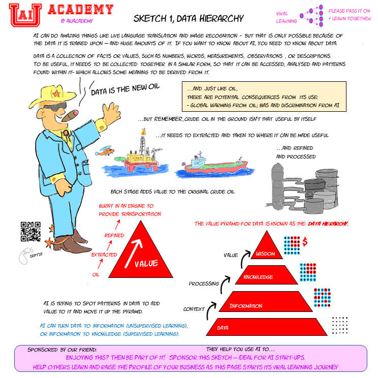 Data hierarchy cartoon